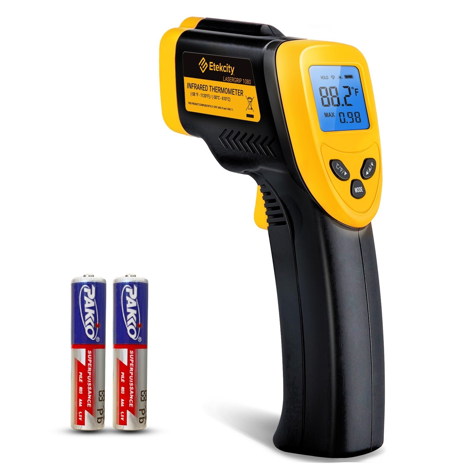 Best Infrared Thermometers for Pizza Ovens Etekcity Lasergrip 1080 infrared thermometer