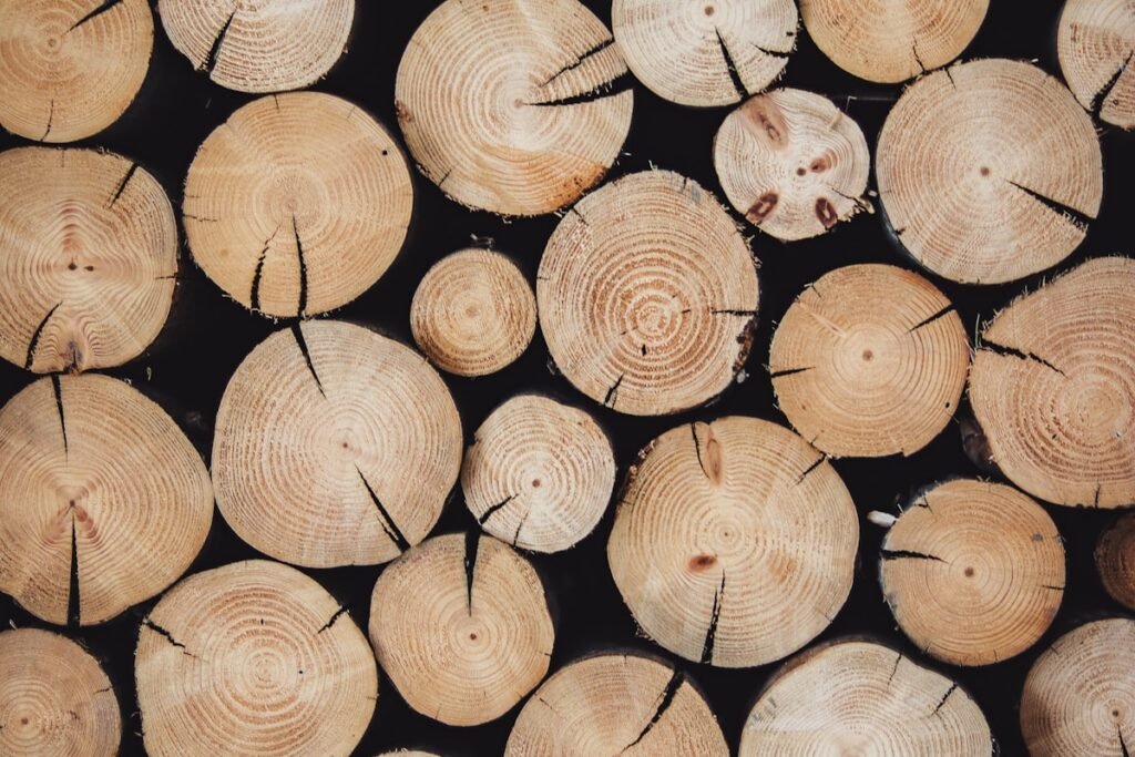 How Much Wood Should I Use in a Pizza Oven? Stacked firewood logs for a wood-fired pizza oven