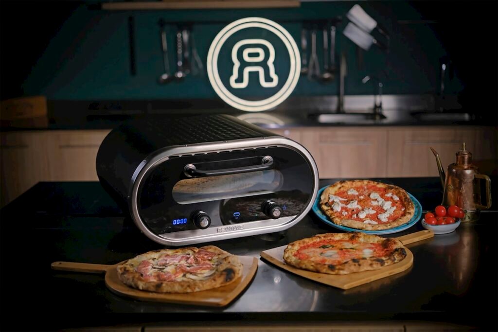 Ooni Volt 12 Review: The Best Electric Pizza Oven? Pizzas sitting on a counter from an indoor pizza oven